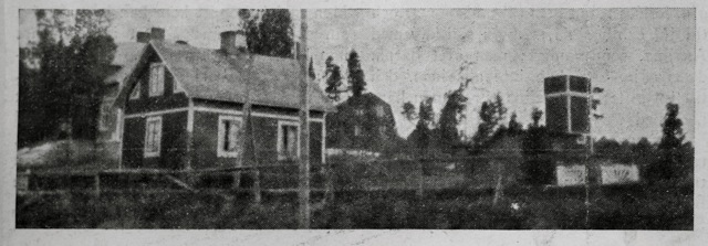 Otto Forsells observatorium på gårdsplanen.